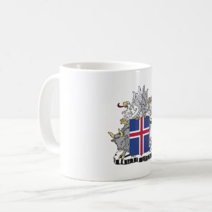 IJsland land wapen wapenschild symbool embleem Koffiemok