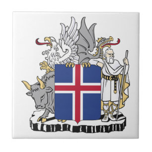 IJsland land wapen wapenschild symbool embleem vla Tegeltje