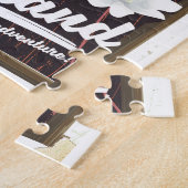 IJsland landschap vintage stijl reisposter Legpuzzel (Zijkant)