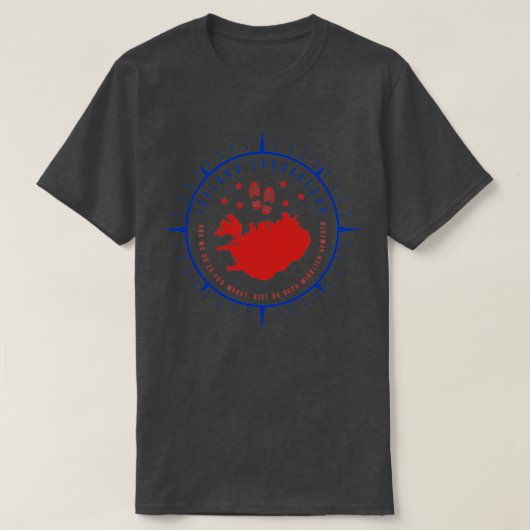 IJsland Laugavegur Trekking Wanderung op het eilan T-shirt (Design voorkant)