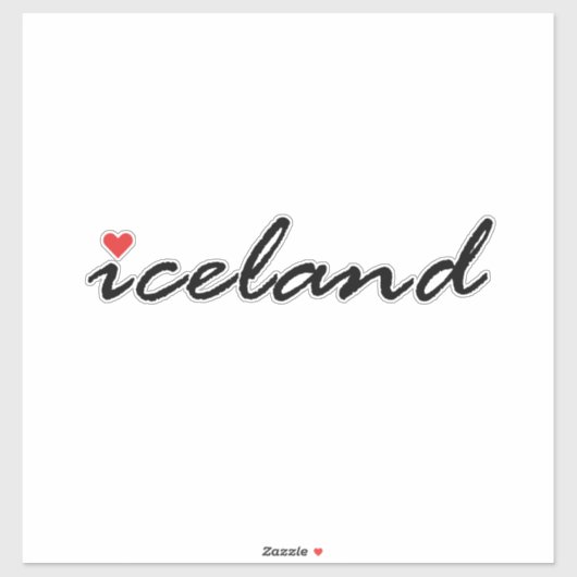 IJsland liefde patriot Sticker (Vel)