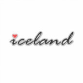 IJsland liefde patriot Sticker (Voorkant)