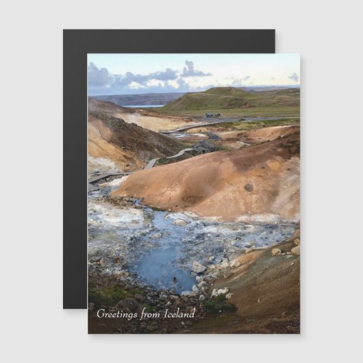 IJsland - Magnetische kaart Magnetische Uitnodiging (Voorkant / Achterkant)