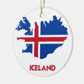 IJSLAND MAP KERAMISCH ORNAMENT (Links)
