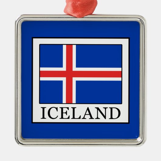 IJsland Metalen Ornament (Voorkant)