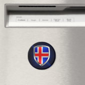 IJsland Metallic Emblem Magneet (Insitu (Vaatwasser))
