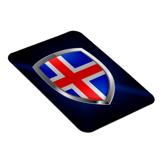 IJsland Metallic Emblem Magneet (Rechterzijde)