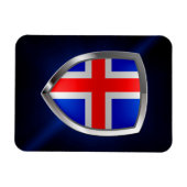 IJsland Metallic Emblem Magneet (Horizontaal)