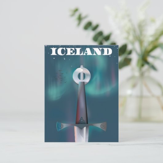 IJsland middeleval Sword Briefkaart (Staand voorkant)