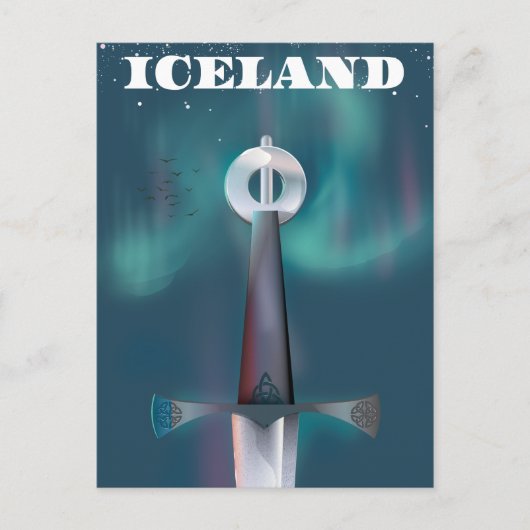 IJsland middeleval Sword Briefkaart (Voorkant)