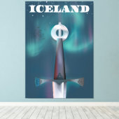 IJsland middeleval Sword Canvas Afdruk (Insitu (Houten vloer))