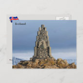 IJsland, Monument Stephan Stephansson, Vatnsskard Briefkaart (Voorkant / Achterkant)