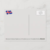 IJsland, Monument Stephan Stephansson, Vatnsskard Briefkaart (Achterkant)