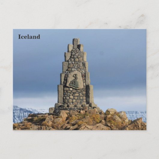 IJsland, Monument Stephan Stephansson, Vatnsskard Briefkaart (Voorkant)
