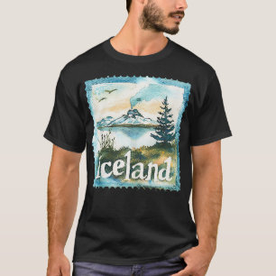 IJsland Mooie Cliff Landschap Reisstempel VAC T-shirt