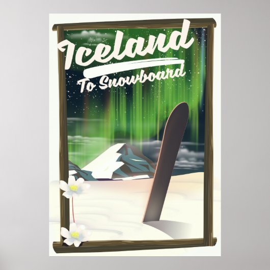 IJsland naar Snowboard Poster (Voorkant)