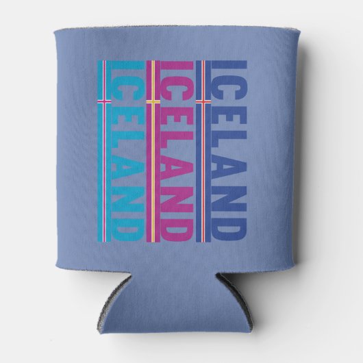 IJsland National Pride Sports Koelbox Sleeve Blikjeskoeler (Voorkant)