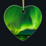 IJsland Noordelijke Lichten Keramisch Ornament<br><div class="desc">Mooie IJslandse noordelijke lichten.</div>