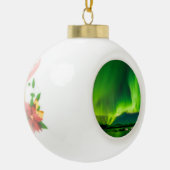 IJsland Noordelijke Lichten Keramische Bal Ornament (Links)
