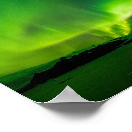 IJsland Noordelijke Lichten Poster (Hoek)