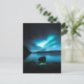 IJsland - Noorderlicht bij Westfjorden, Briefkaart (Staand voorkant)