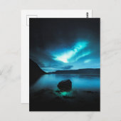 IJsland - Noorderlicht bij Westfjorden, Briefkaart (Voorkant / Achterkant)