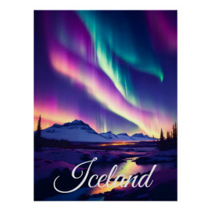 IJsland Noorderlicht Reisposter Perfect Poster