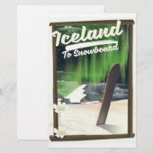 IJsland om te snowboarden Briefpapier (Voorkant / Achterkant)