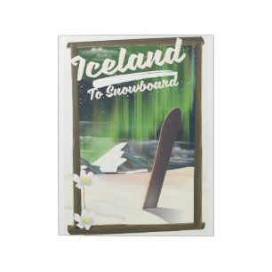 IJsland om te snowboarden Notitieblok