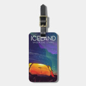 IJsland "onder de sterren", het poster van het oog Bagagelabel (Voorkant verticaal)