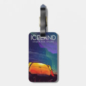 IJsland "onder de sterren", het poster van het oog Bagagelabel (Achterkant verticaal)
