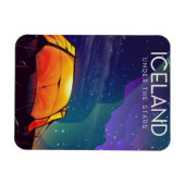 IJsland "onder de sterren", het poster van het oog Magneet (Horizontaal)