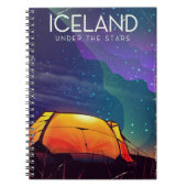 IJsland "onder de sterren", het poster van het oog Notitieboek (Voorkant)