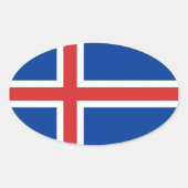 IJSLAND OVALE STICKER (Voorkant)