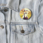 IJsland Paard Digitale Kunst Ronde Button 5,7 Cm (In situ)