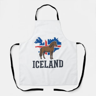 IJsland Paard Vintage Vlag Vector Shirt Ontwerp_1 Schort