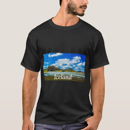 IJsland Panorama gebergte Sky Clouds T-shirt (Voorkant)