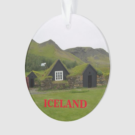 IJsland Panorama kerst Ornament (voorkant)