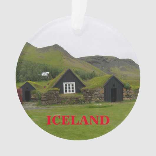IJsland Panorama kerst Ornament (voorkant)