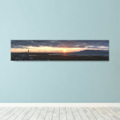 IJsland panorama zonsondergang canvas (Insitu (Houten vloer))