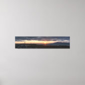 IJsland panorama zonsondergang canvas Afdruk (Voorkant)