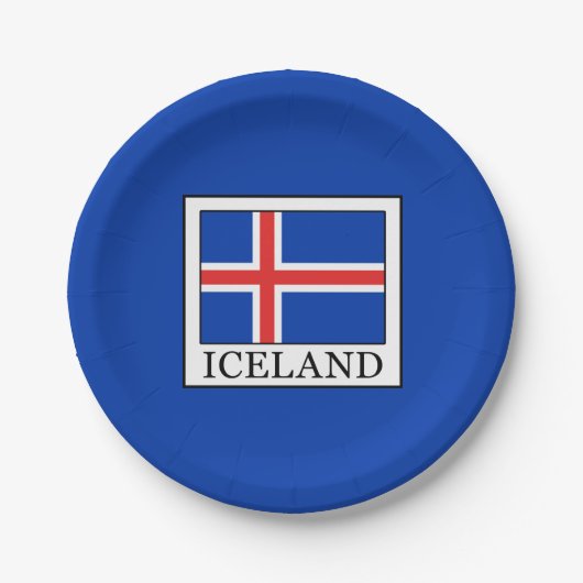 IJsland Papieren Bordje (Voorkant)