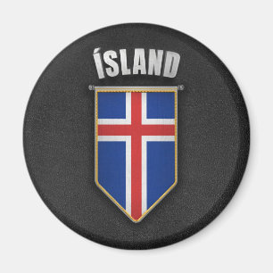 IJsland Pennant met een lederen blik van hoge kwal Magneet