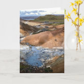 IJsland - Persoonlijke vakantie-/wenskaart Kaart (Gele Bloem)