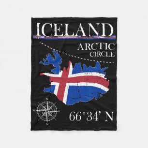 IJsland - Poolcirkel - Pool Eiland IJslandse Vlag Fleece Deken