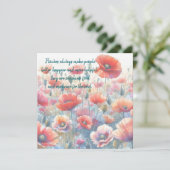 IJsland Poppies & Quote Kaart (Staand voorkant)
