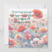 IJsland Poppies & Quote Kaart (Voorkant)