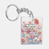 IJsland Poppies & Quote Sleutelhanger (Voorkant Links)