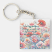 IJsland Poppies & Quote Sleutelhanger (Voorkant)