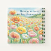 IJsland Poppy Field & Quote Notitieboek (Achterkant)